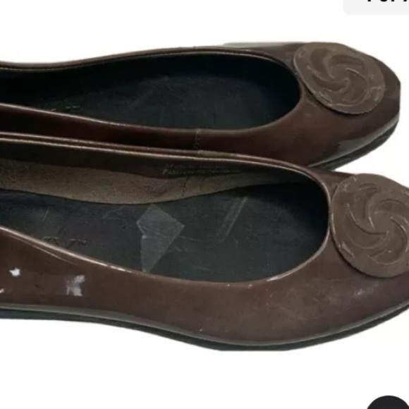 𝅺THE Flexx Women's Brown Patent Slip On Comfort Shoes Size 6.5M - Picture 4 of 6